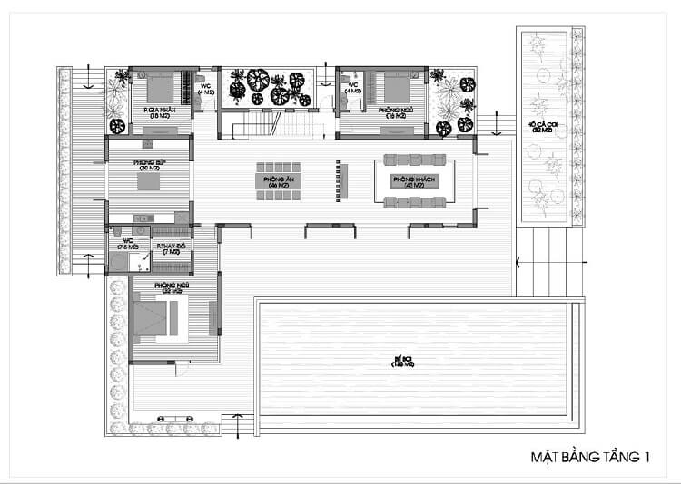 10 mẫu chi tiết mặt bằng biệt thự của Trang Kim Phần 1